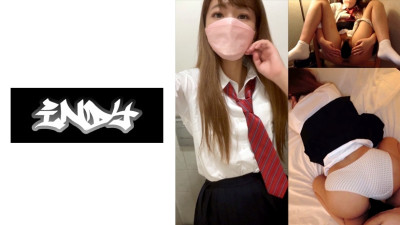 CRT-022 Usage period: 3 years  Black polka dot pattern panties on white cotton material *There is some yellowing_Spo bra gal (wearing part-length leggings as nightgown) and P activity of returning home part 2